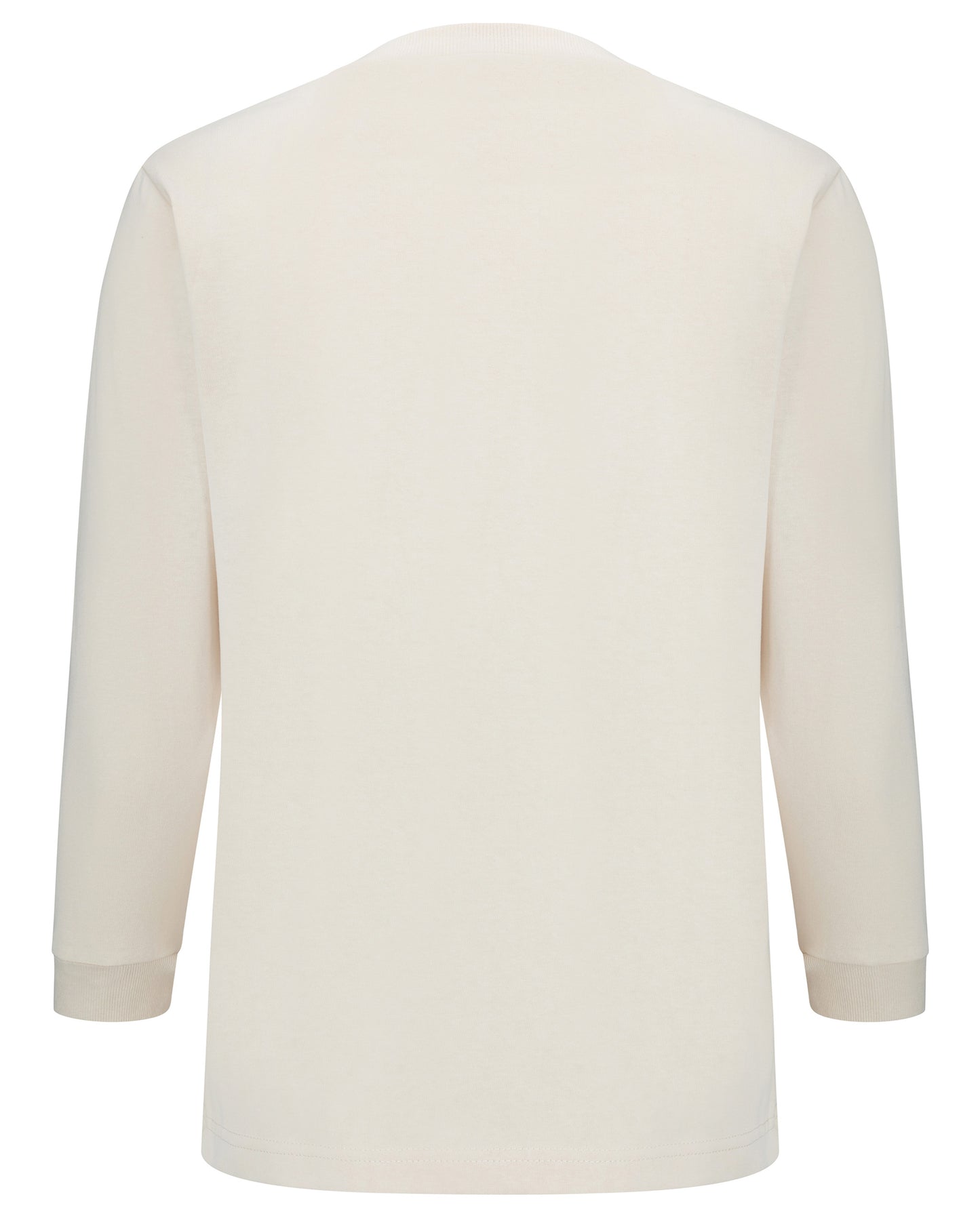 [Sample Sale] Long-sleeved cotton tee in classic beige oatmeal mix